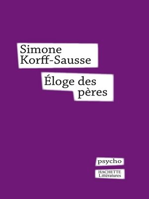 cover image of Eloge des pères